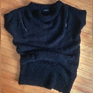 Vera Wang Black Textured Sweater